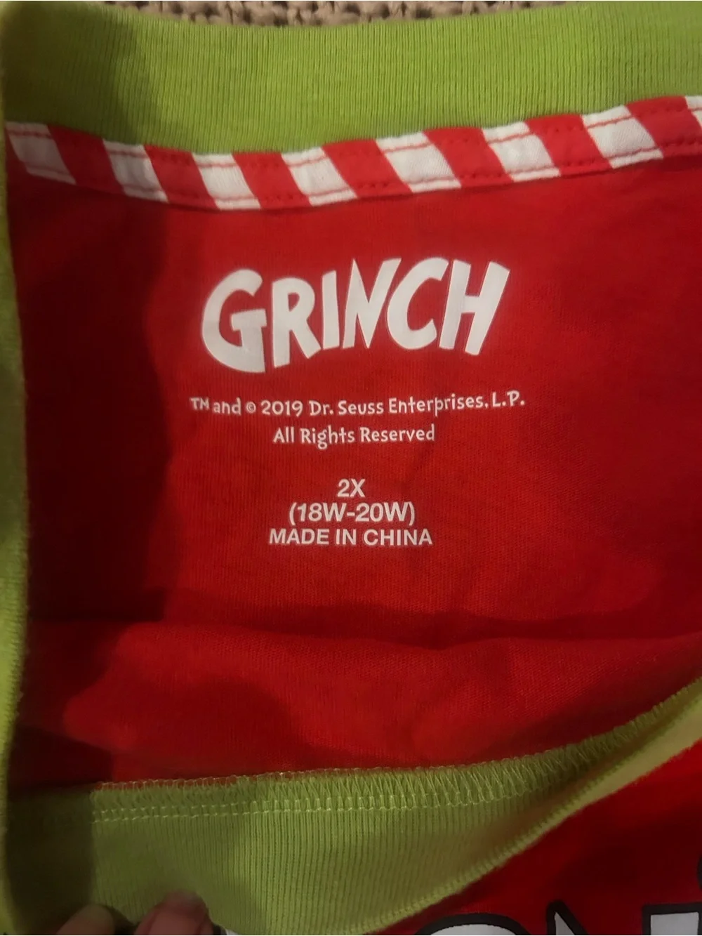 Kids' Red 'Don't Be a Grinch' Holiday Pajama Top